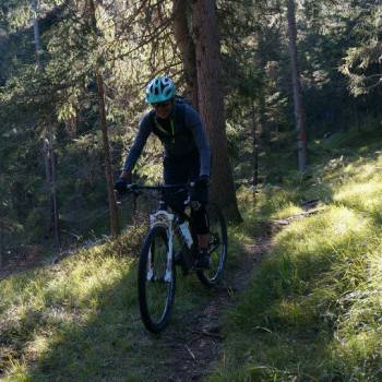 Mountain Biken Wald Grän