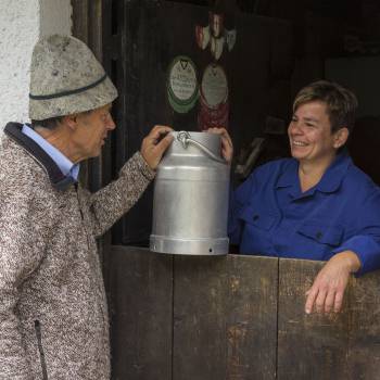 Franz Barbist Milch holen 